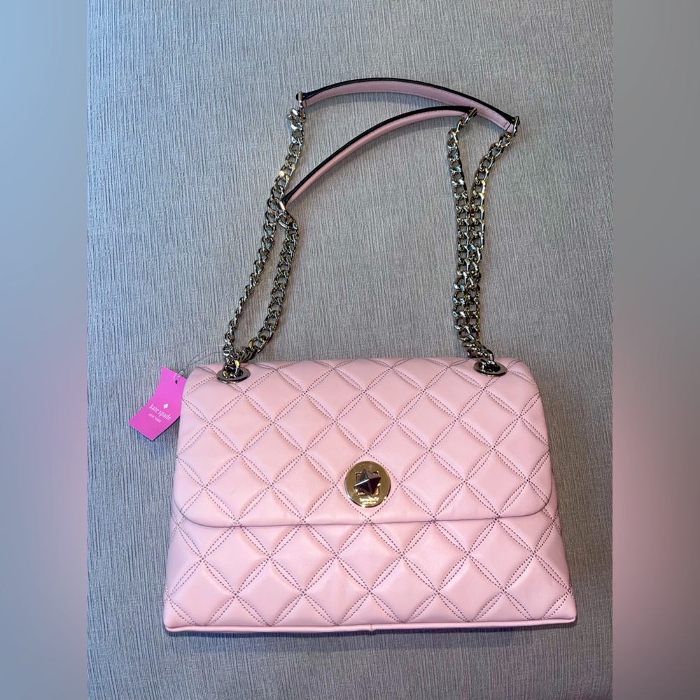 NWT Kate Spade Pink Convertible Shoulder Bag with Matching Wallet - Picture 1 of 7
